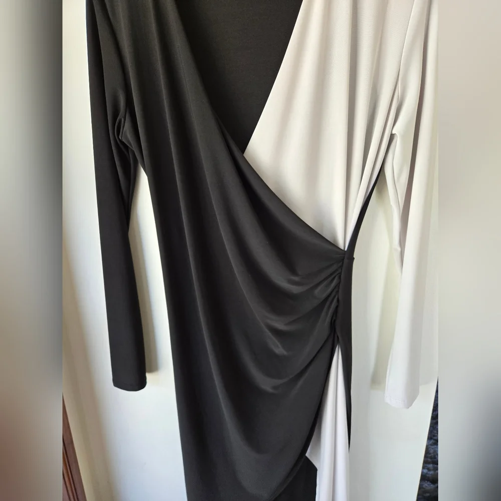 LIX Black/White Elegant Dress Sz Lg - Picture 5 of 6